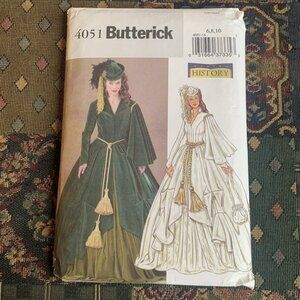 Butterick 4051 Misses’ Southern Lady Costume Sewing Pattern, Sizes 6, 8, 10